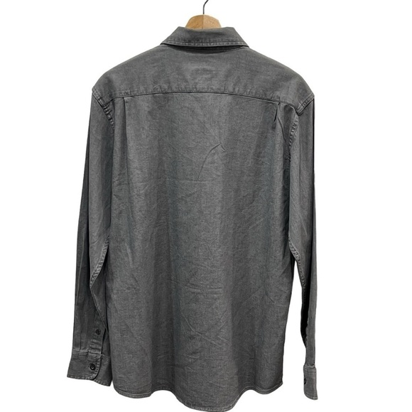 Wrangler Gray Button Up Long Sleeve Shirt Flex for Comfort Size Medium - Picture 5 of 9